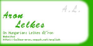 aron lelkes business card